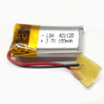 Acumulator Li-Po 401120 de 3.7V și 100mA cu dimensiuni de 20x11x4mm
